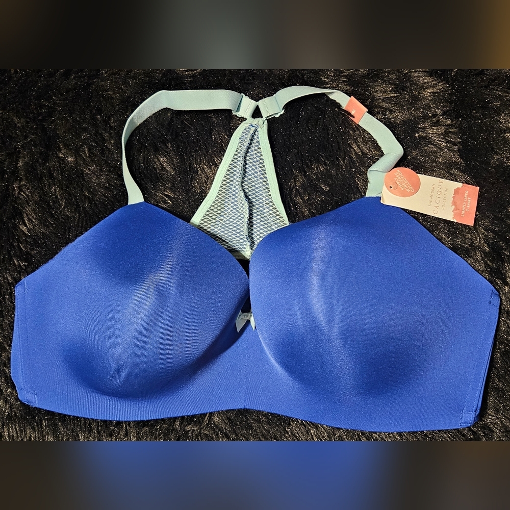 Blue Women's wireless lightly lined t-shirt bra
